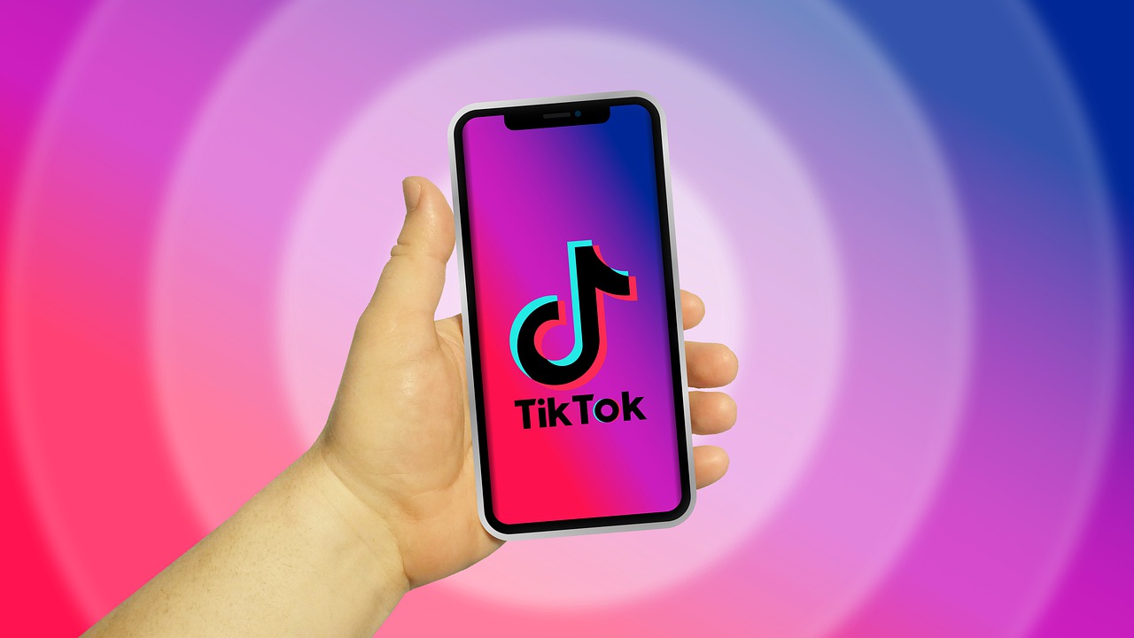 Tiktok graphic on phone